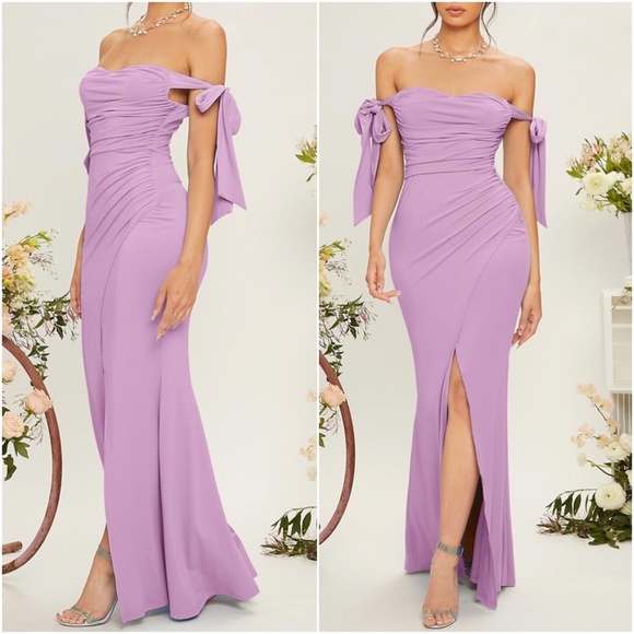 Off Shoulder Party Formal Evening Dress Wedding Prom - Picture 8 of 13